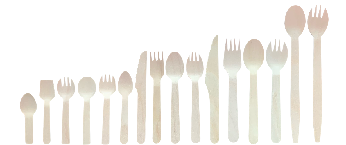 Disposable bamboo cutlery