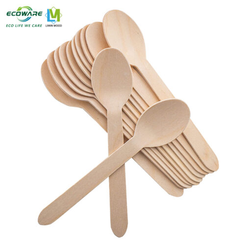 Biodegradable 160mm Disposable Wooden Spoons