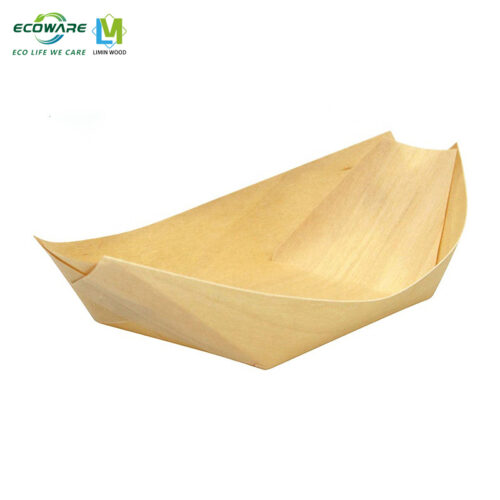 Disposable Wooden Boat Handicraft For Foods 3-9 inch Sushi Boat