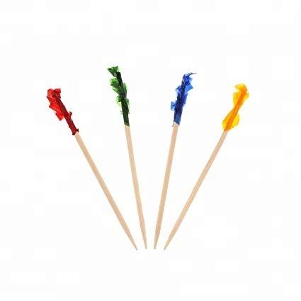 decorative parasol umbrella cellophane wood frill picks toothpicks
