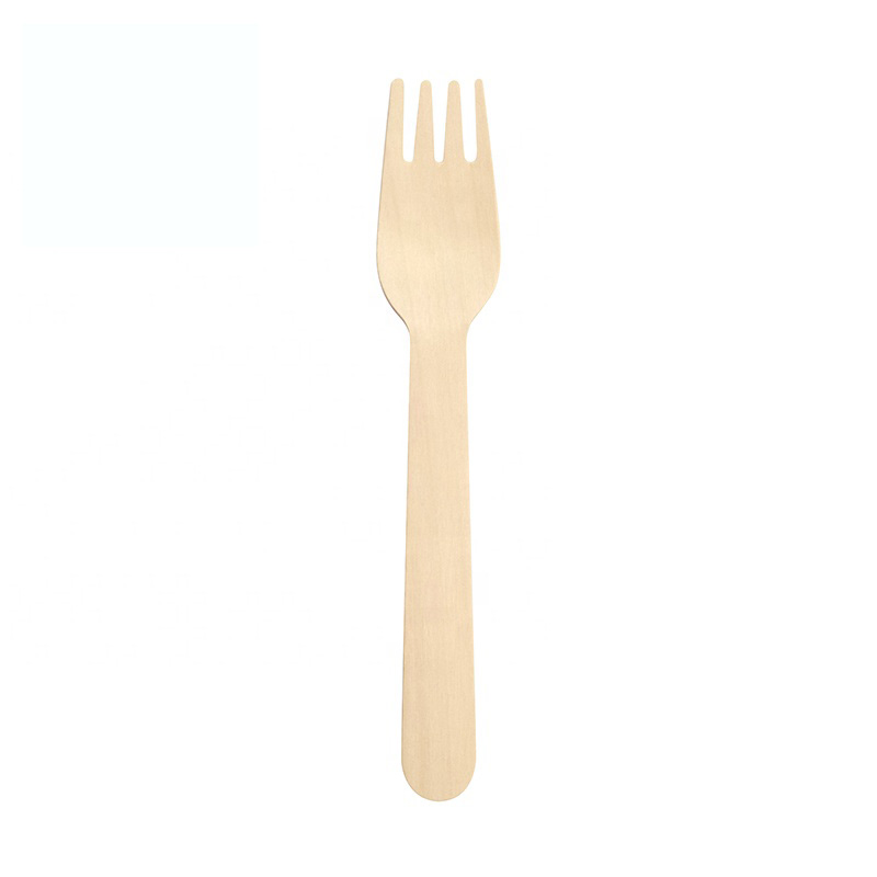 160mm Disposable Wooden Fork Fsc® 100% Certified Birchwood