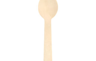 Round head disposable wooden ice cream spoon