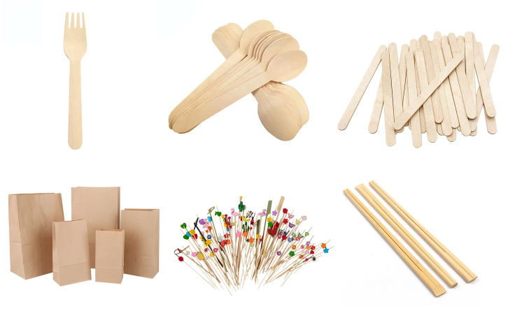 1000 WOODEN DISPOSABLE FORKS BIRCHWOOD CUTLERY 160mm LONG TAKEAWAY PARTY