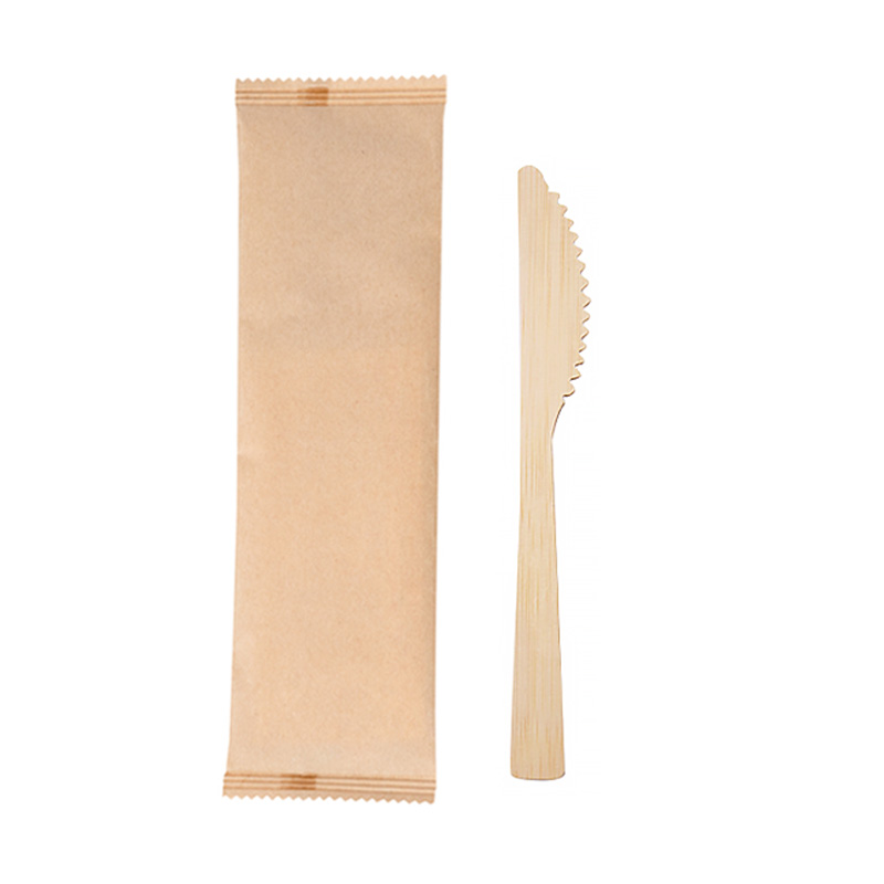 Individually Wrapped Disposable Bamboo Knife Set