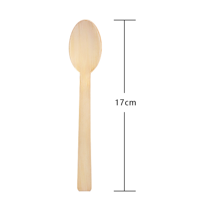 2 in 1 Wrapped Disposable Bamboo Spoon and Fork Set