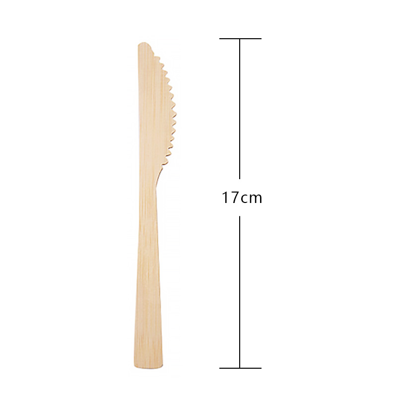 2 in 1 Wrapped Disposable Bamboo Fork and Knife Set