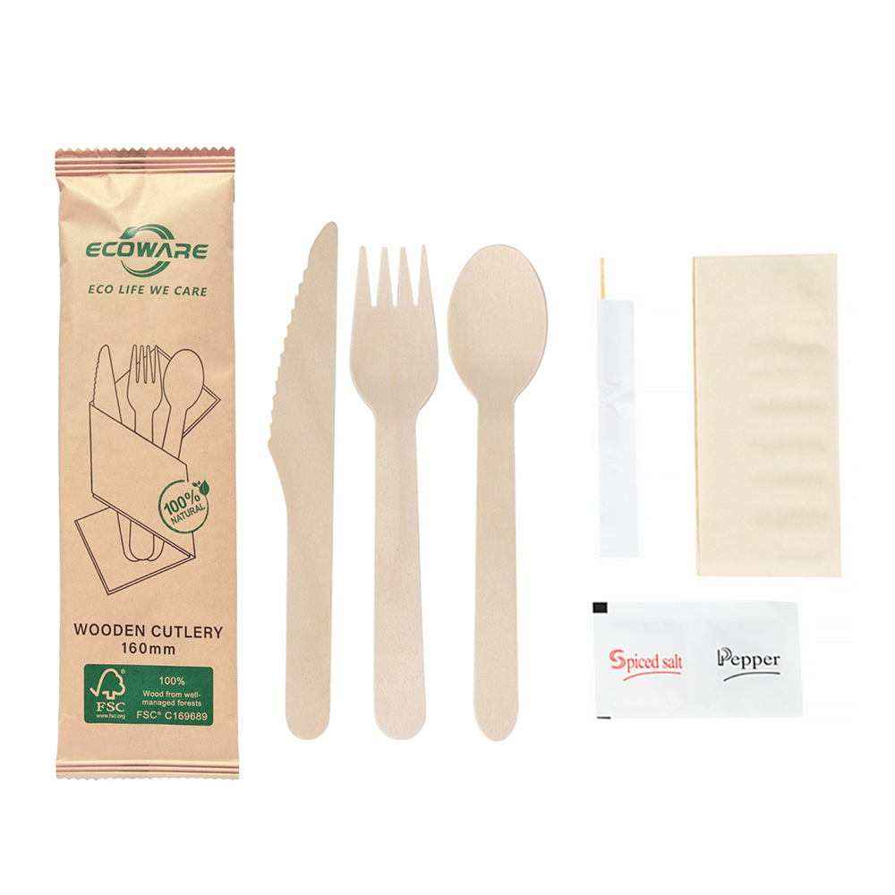 wooden tableware set