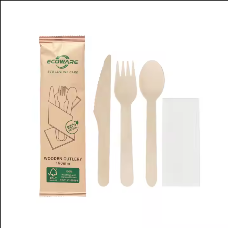 wooden tableware set