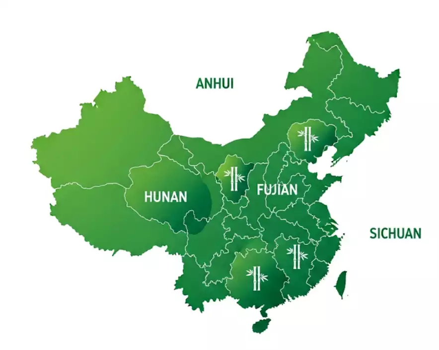 china-bamboo-production-provinces-map-anhui-hunan