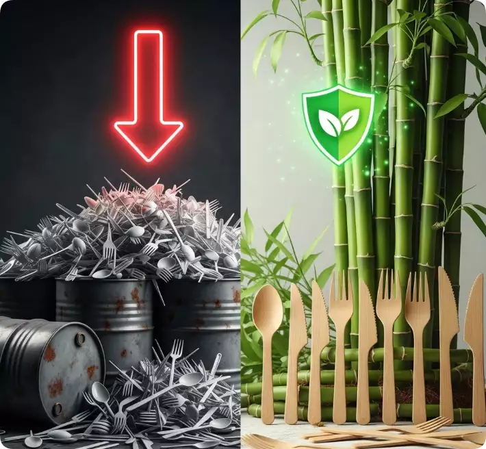 isual-comparison-showing-the-supply-chain-risk-of-petroleum-derived-plastic-cutlery-versus-the-procurement-stability-of-renewable-bamboo-tableware