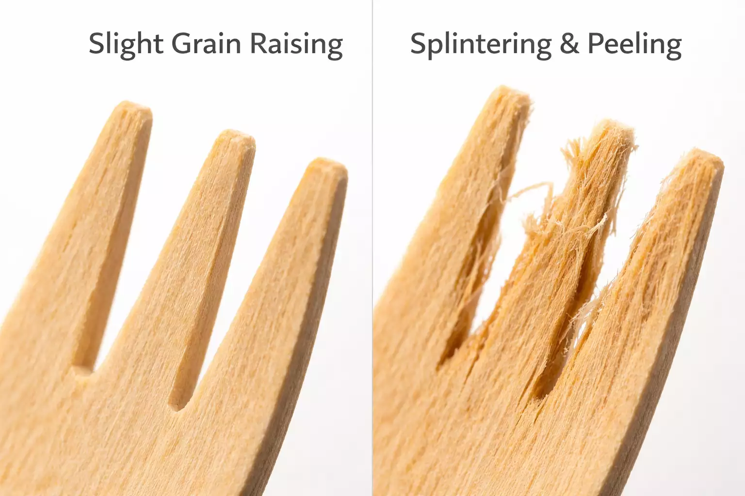 Hot-water-immersion-test-results-acceptable-grain-raise-left-vs.-failing-splinters-right