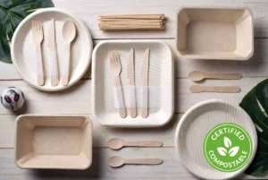 EcoWareTech-sustainable-kit-Birchwood-disposable-cutlery-sets-sugarcane-bagasse-plates-and-boats-wooden-stirrers-and-ice-cream-spoons