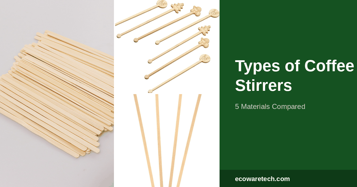 Round-ended, shaped and flat-ended disposable bamboo coffee stirrers