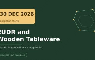 EUDR obligation start date 30 December 2026 for wooden tableware under Regulation (EU) 2023/1115